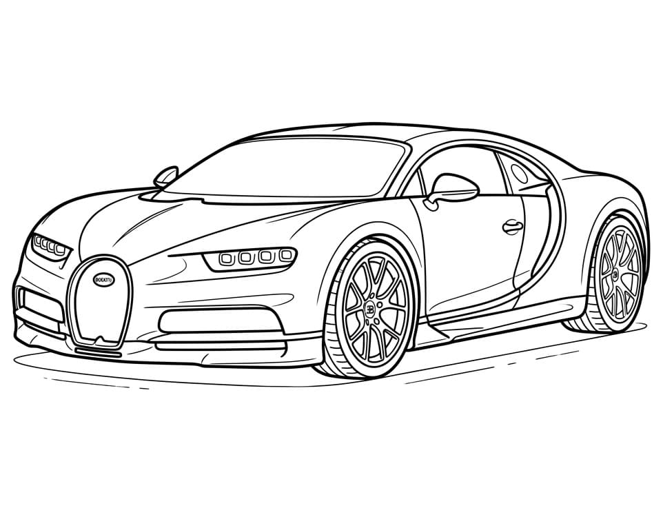 Fise de Colorat cu Imprimă Bugatti