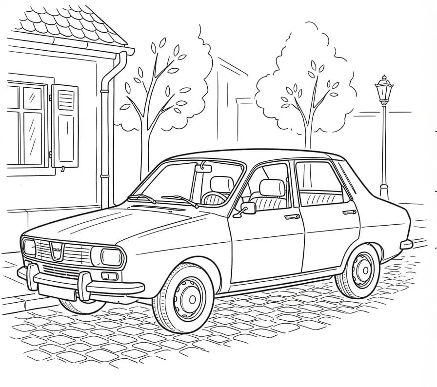 Fise de colorat cu Imprimă Dacia
