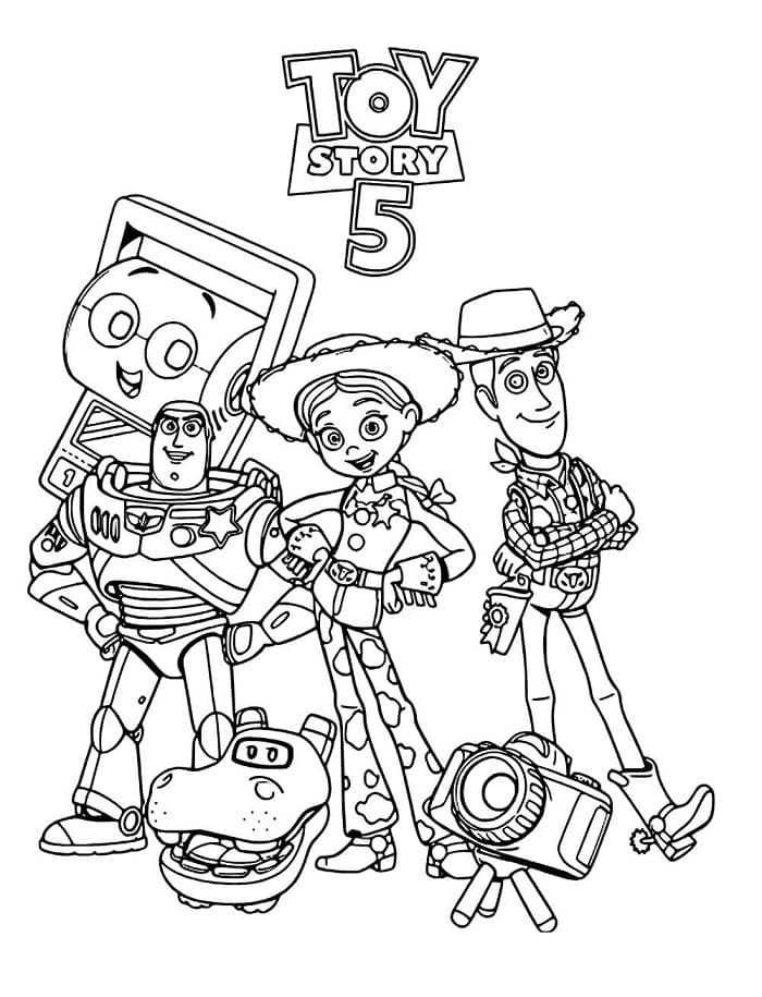Fise de colorat cu Imprimabil gratuit Toy Story 5