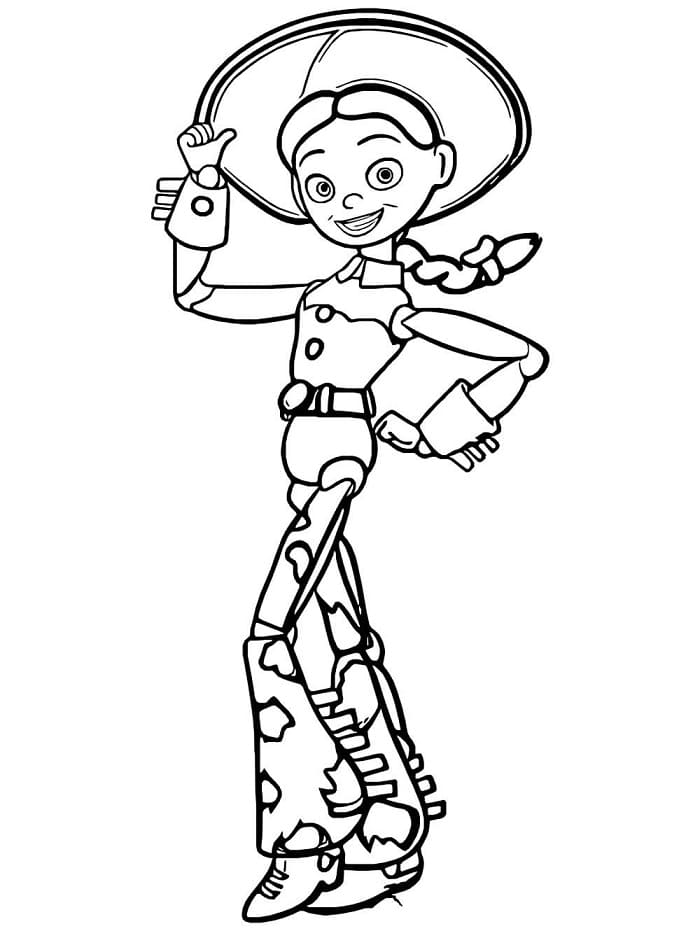 Fise de colorat cu Jessie din Toy Story 5