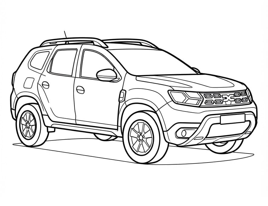 Fise de colorat cu Mașină Dacia