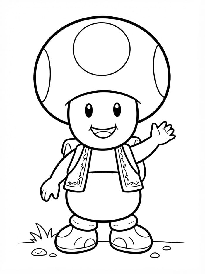 Fise de colorat cu Micul Toad