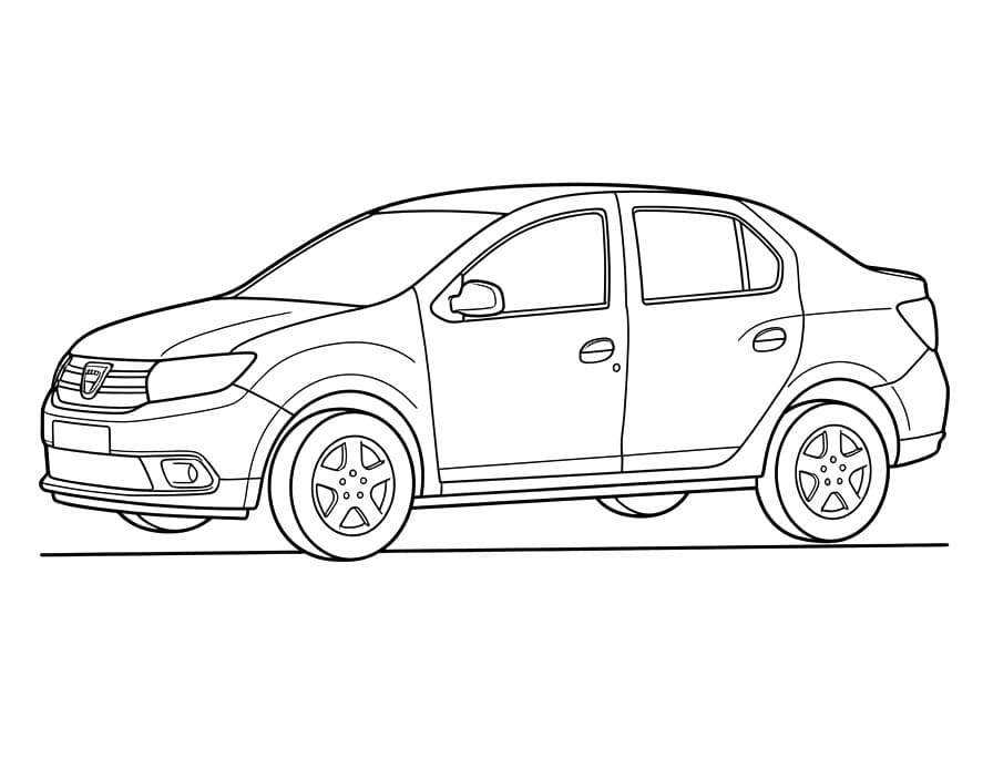 Fise de colorat cu Planșă cu Dacia imprimabilă pentru copii