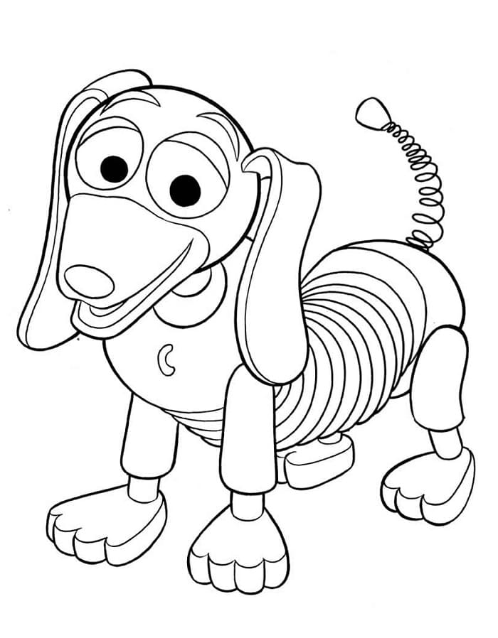 Fise de colorat cu Slinky din Toy Story 5