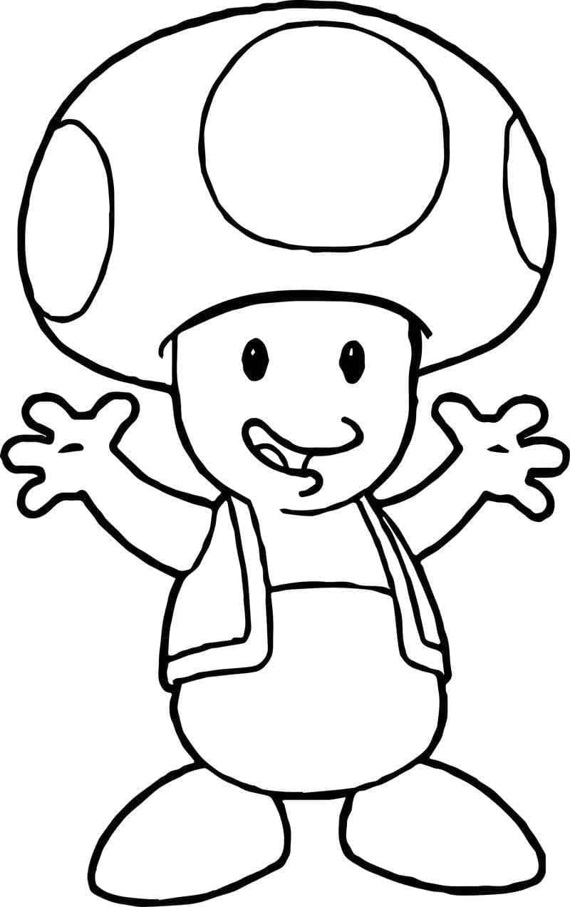 Fise de colorat cu Toad animat