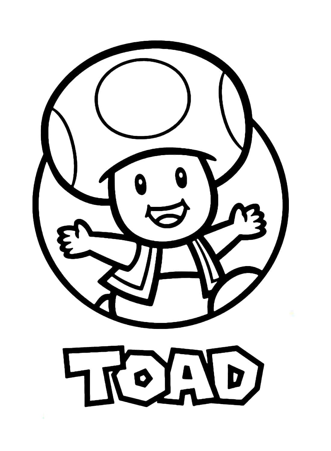 Fise de colorat cu Toad de imprimat gratuit