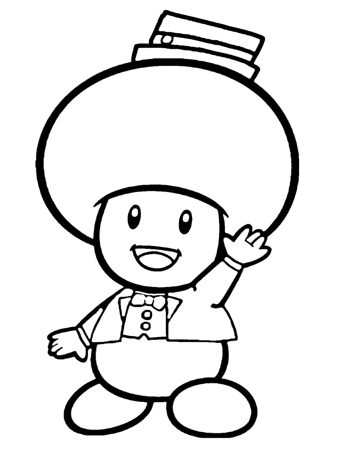 Fise de colorat cu Toad de tipărit