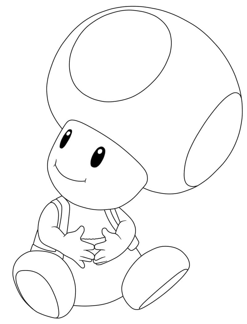 Fise de colorat cu Toad extraordinar