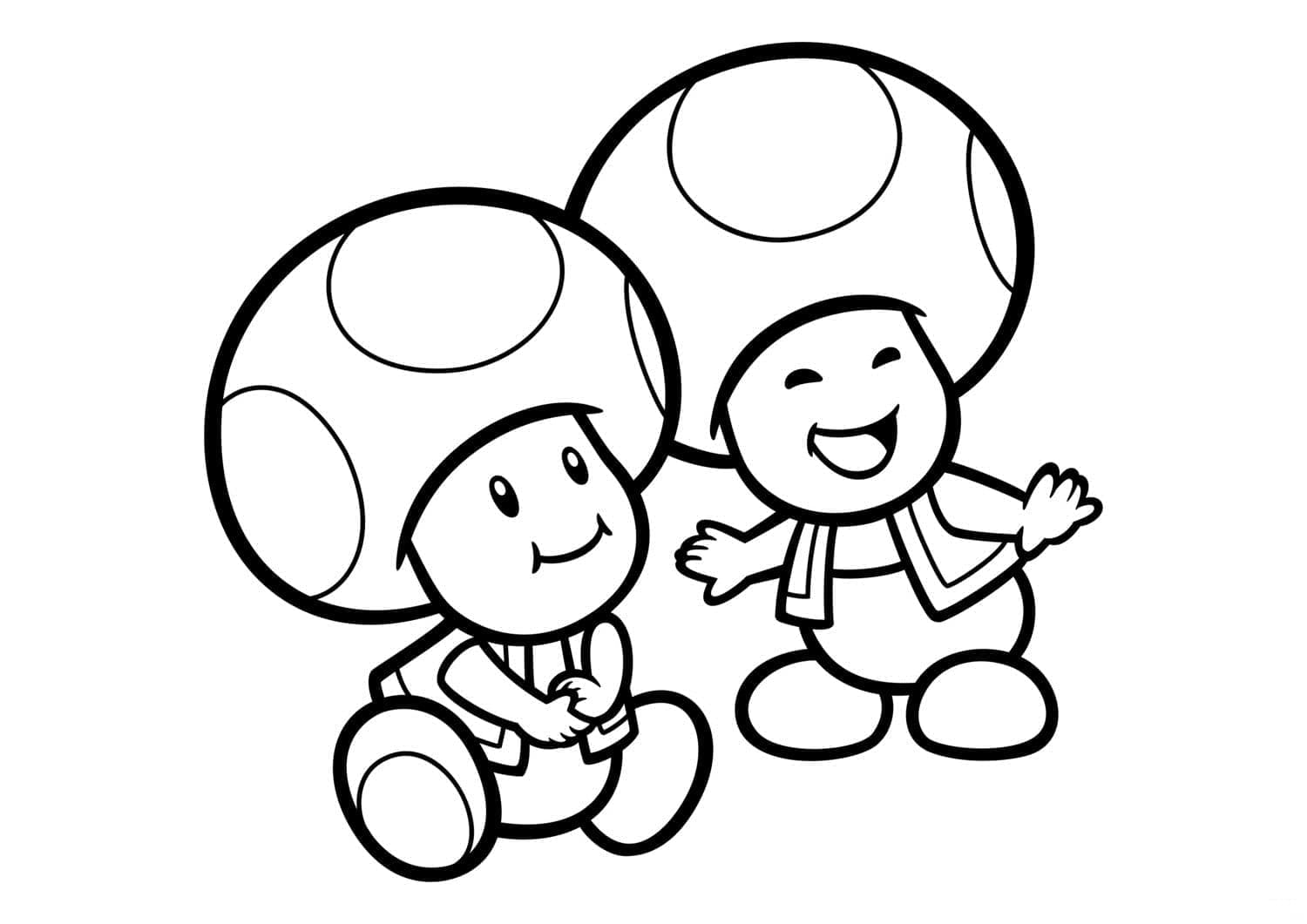 Fise de colorat cu Toad uimitor