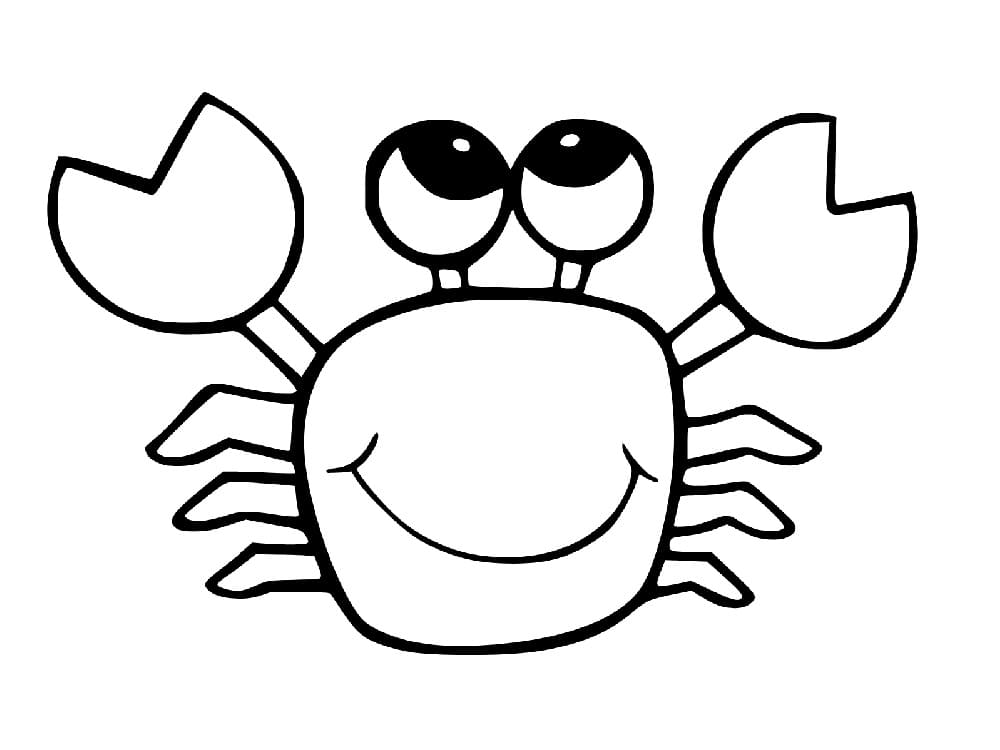 Fise de colorat cu Crab de imprimat