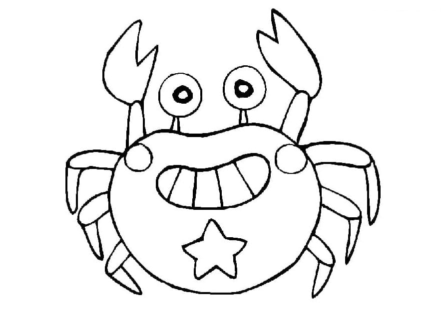 Fise de colorat cu Crab gratuit de imprimat