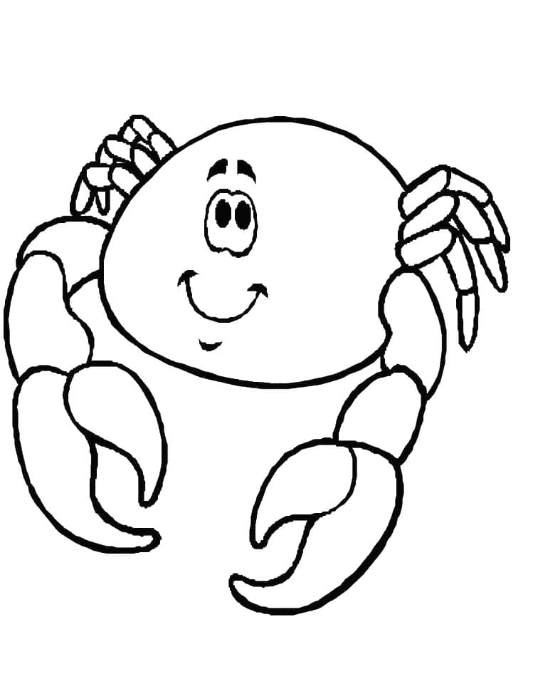 Fise de colorat cu Crab gratuit imprimabil