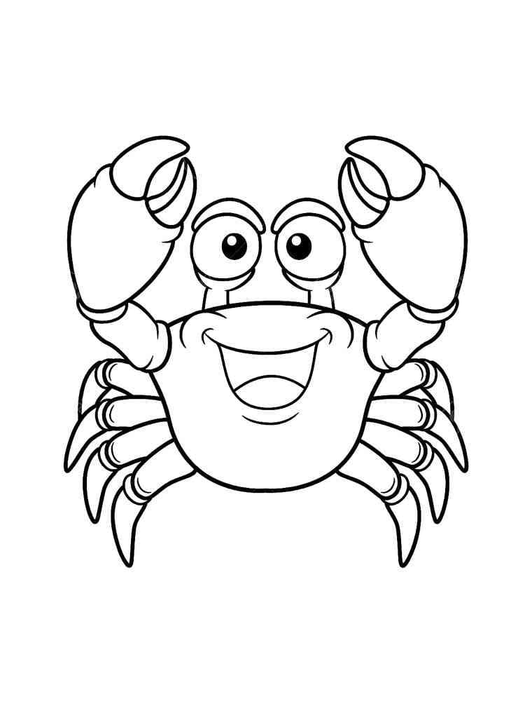 Fise de colorat cu Crab gratuit pentru copii