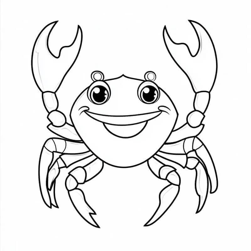 Fise de colorat cu Crab imprimabil