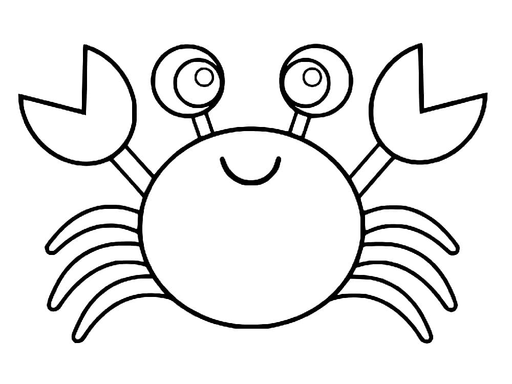 Fise de colorat cu Crab pentru copii