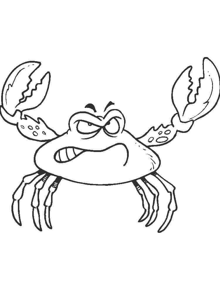 Fise de colorat cu Crab pentru gratuitate