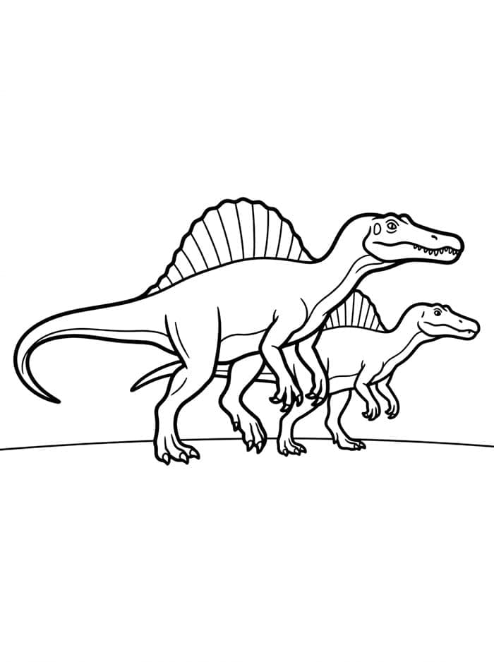 Fise de colorat cu Dinozaurul Spinosaurus