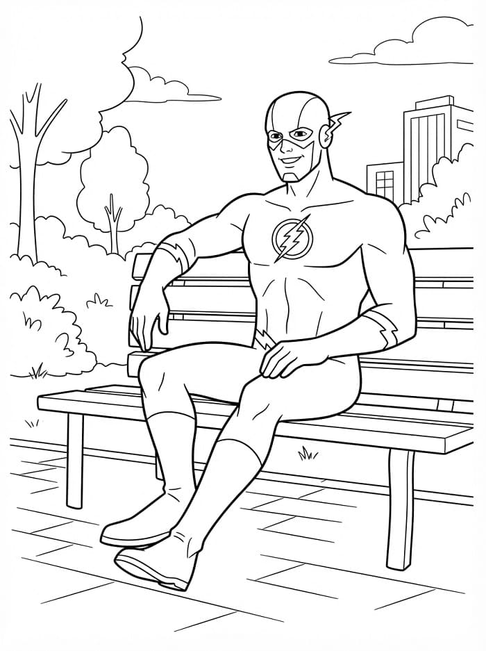 Fise de colorat cu Flash desen animat