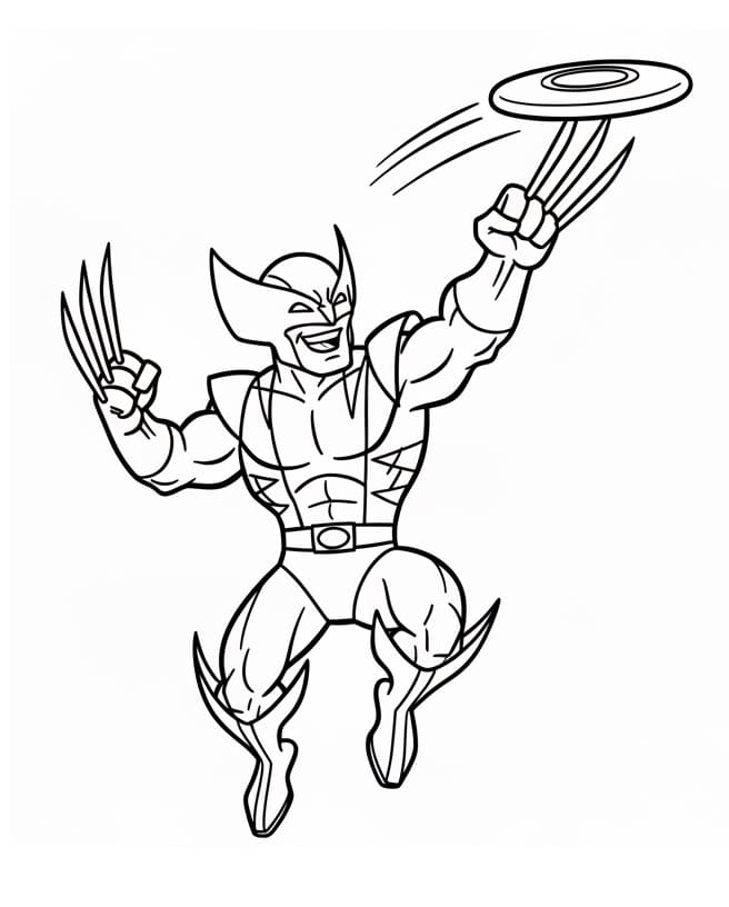 Fise de colorat cu Gratuit Wolverine imprimabil