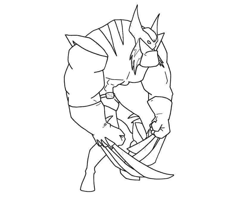 Fise de colorat cu Gratuit Wolverine pentru copii