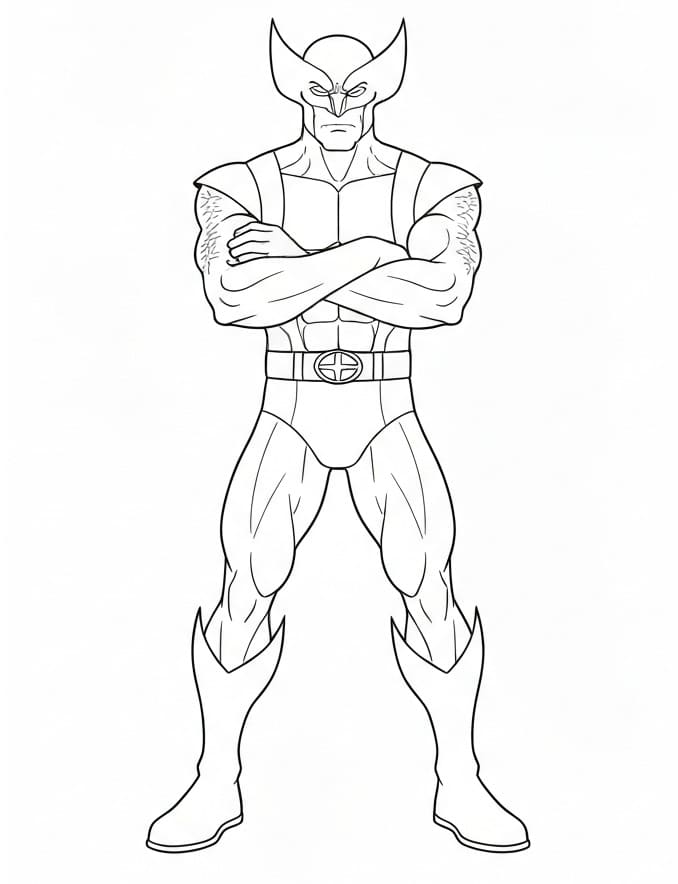 Fise de colorat cu Gratuit Wolverine