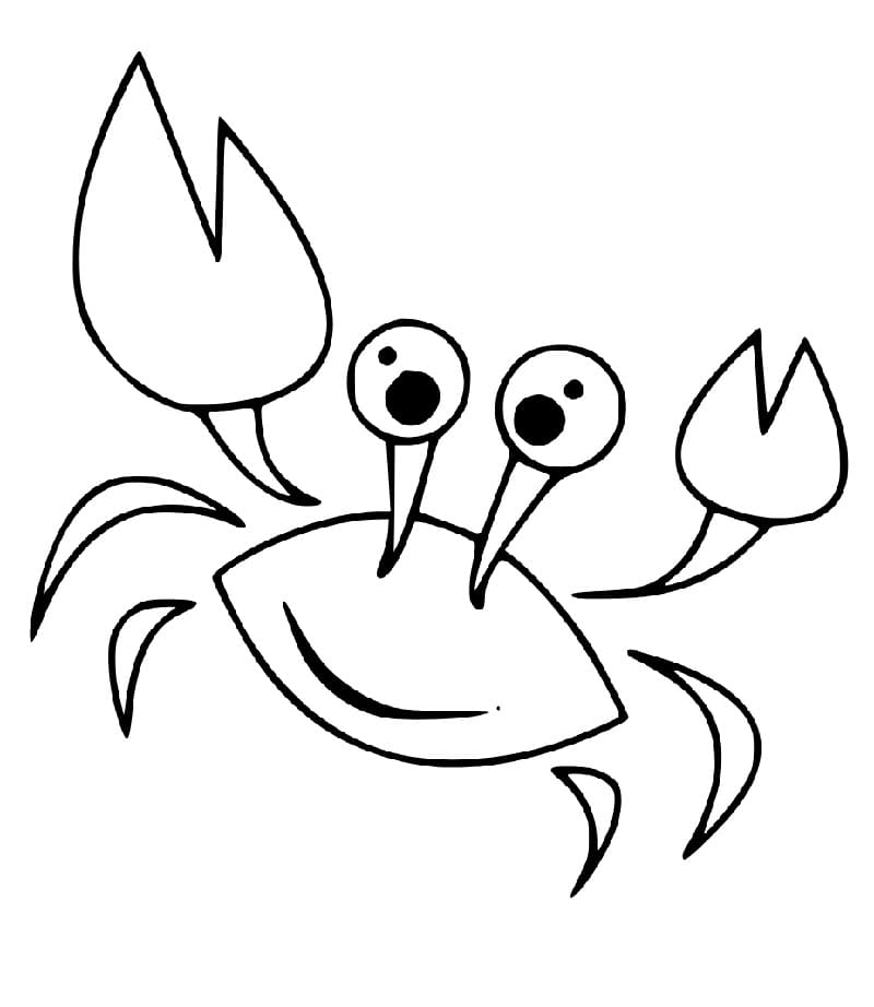 Fise de colorat cu Gratuit crab imprimabil