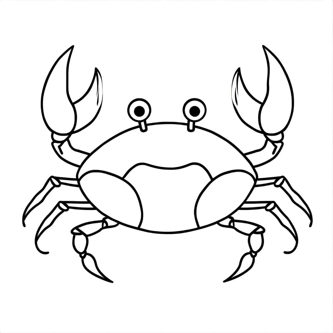 Fise de colorat cu Gratuit crab
