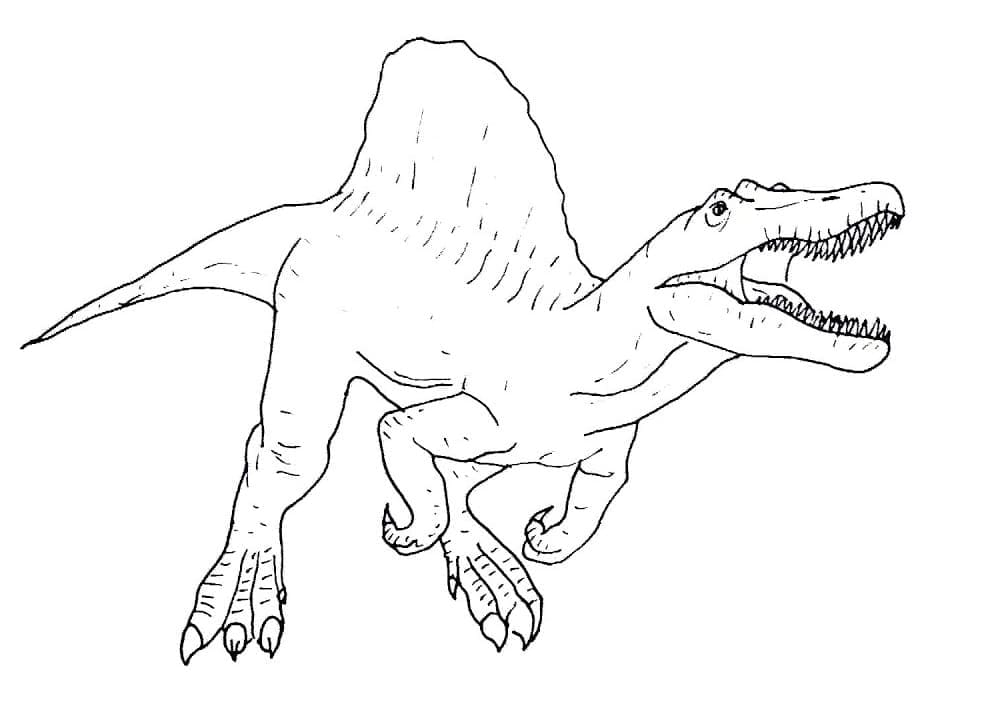 Fise de colorat cu Imagine cu Spinosaurus