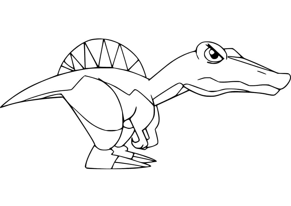 Fise de colorat cu Imagine gratuită Spinosaurus
