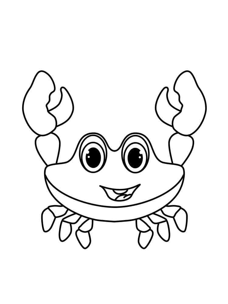 Fise de colorat cu Imagine gratuită cu crab