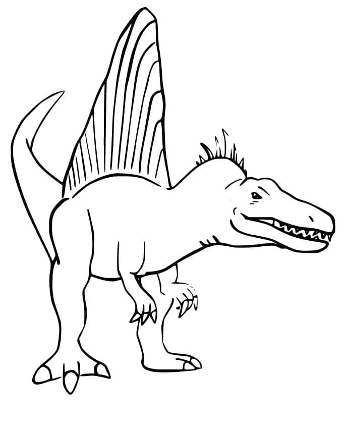 Fise de colorat cu Imagine imprimabilă cu Spinosaurus