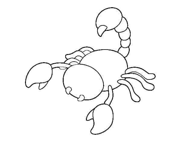 Fise de colorat cu Imagine imprimabilă cu scorpion