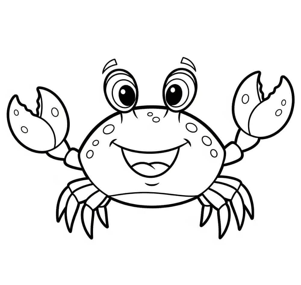 Planse de colorat cu Crab
