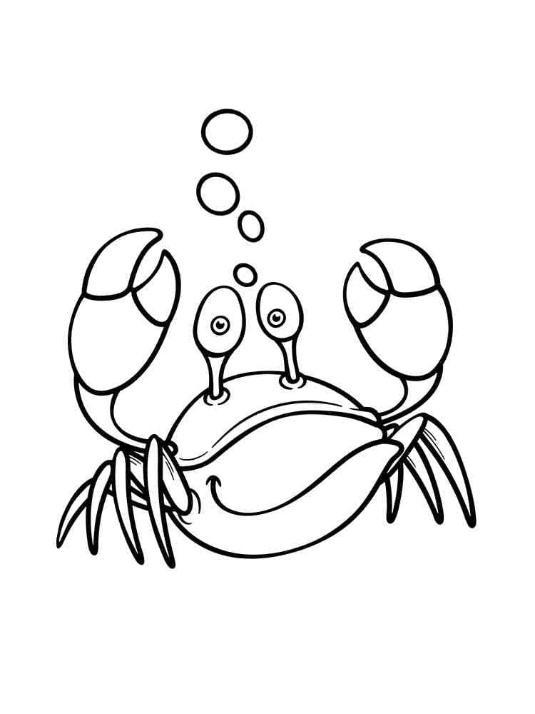 Fise de colorat cu Imprimabil crab gratuit