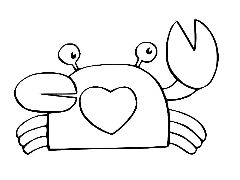Fise de colorat cu Imprimabil crab