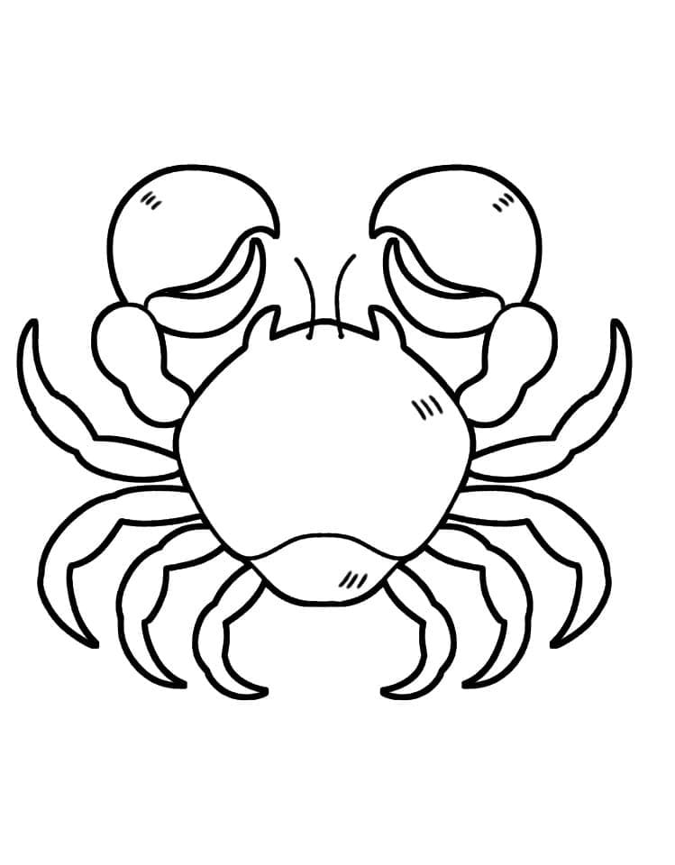 Fise de colorat cu Imprimabilă imagine cu crab