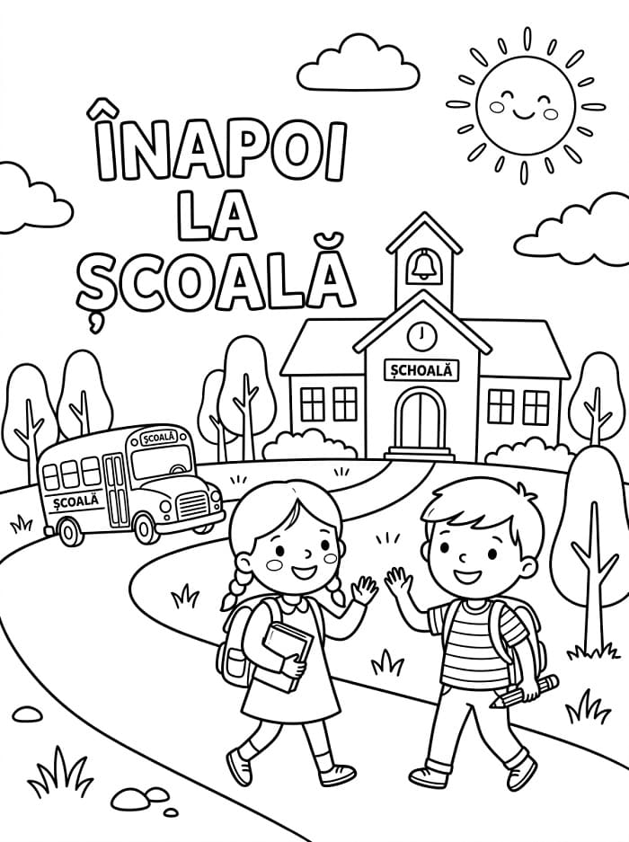 Fise de colorat cu Înapoi la școală de colorat p01