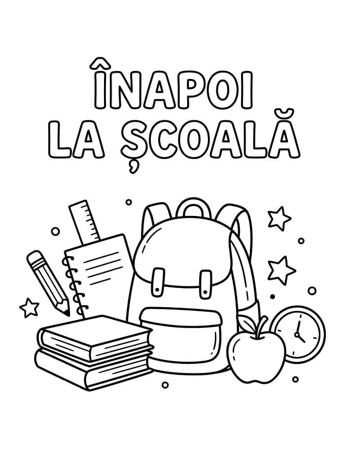 Fise de colorat cu Înapoi la școală de colorat p04