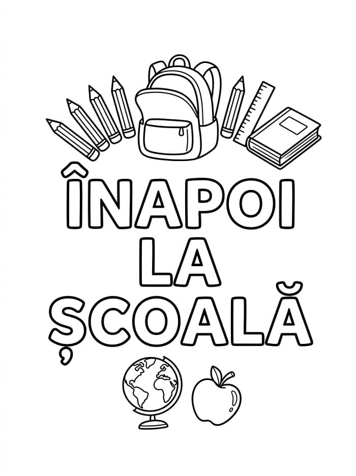 Fise de colorat cu Înapoi la școală de colorat p05