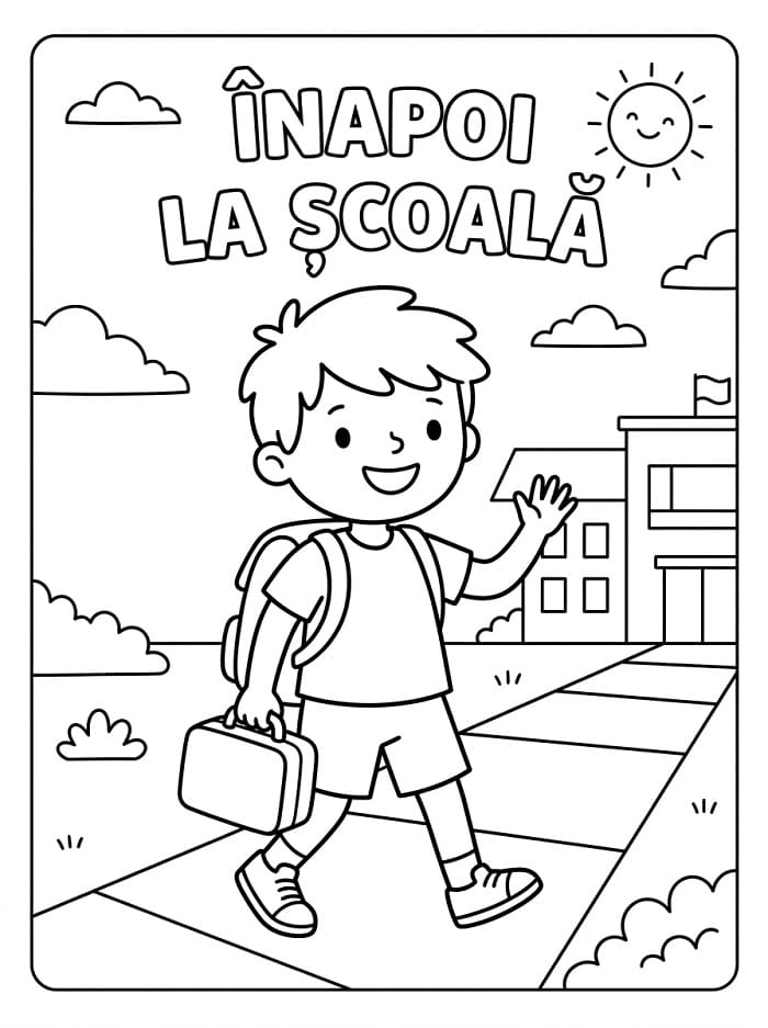 Fise de colorat cu Înapoi la școală de colorat p08