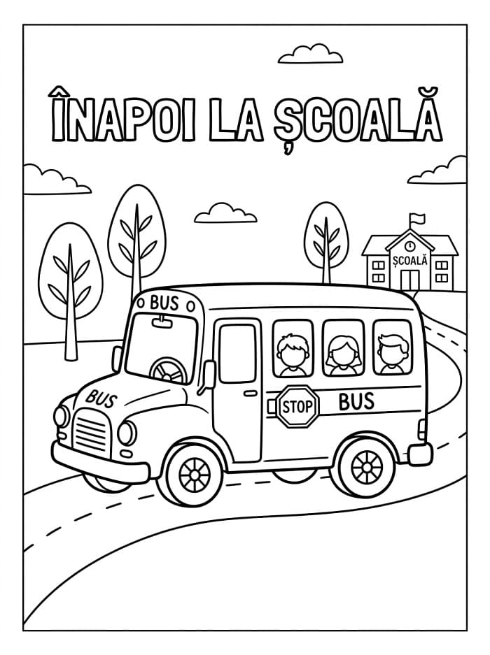 Fise de colorat cu Înapoi la școală de colorat p14