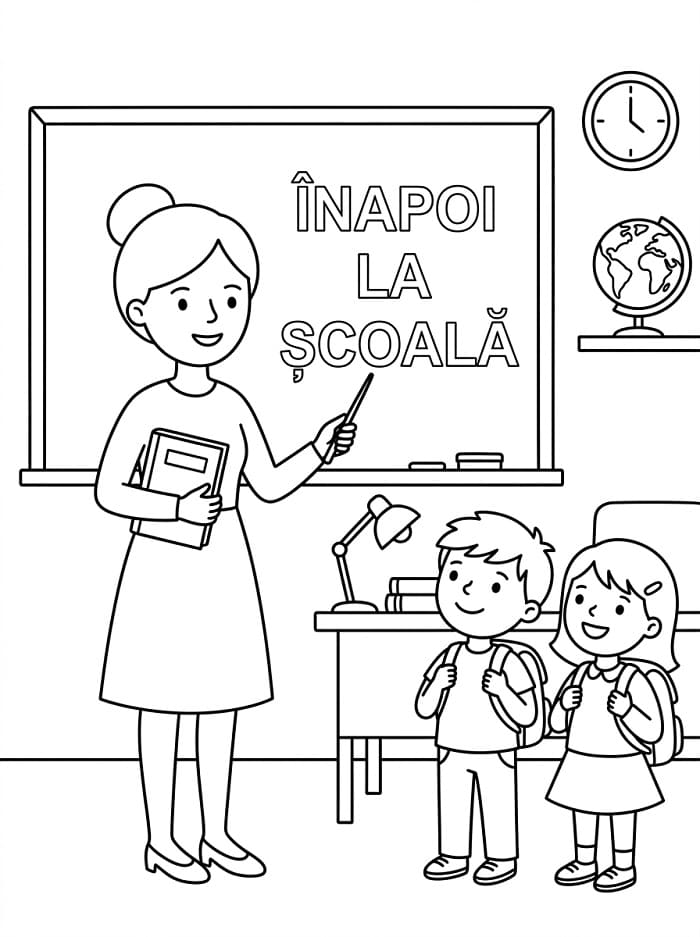 Fise de colorat cu Înapoi la școală de colorat p20