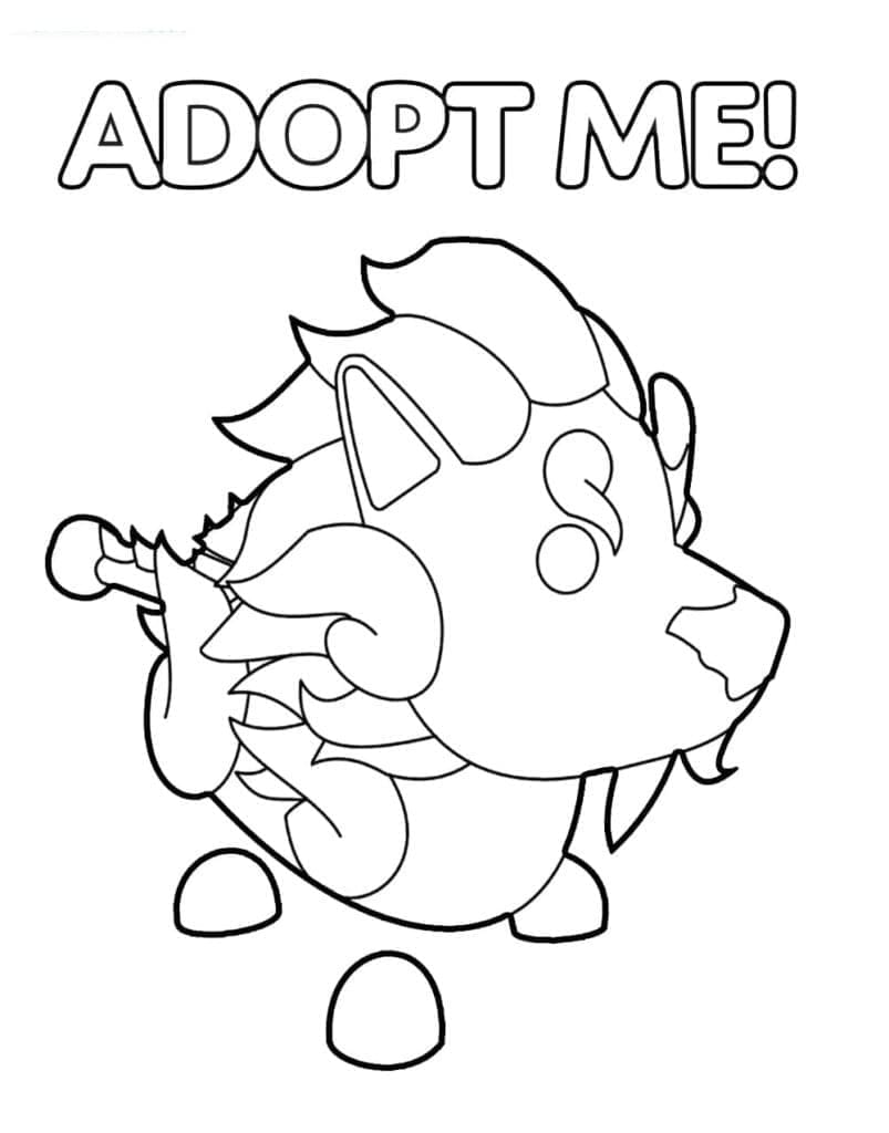 Fise de colorat cu Joc Adopt Me