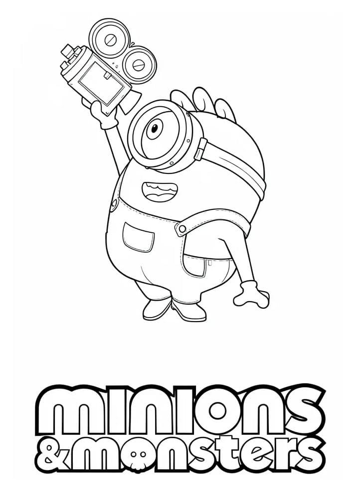 Fise de colorat cu Minionii și monștrii (14)