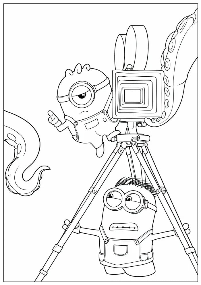 Fise de colorat cu Minionii și monștrii (3)