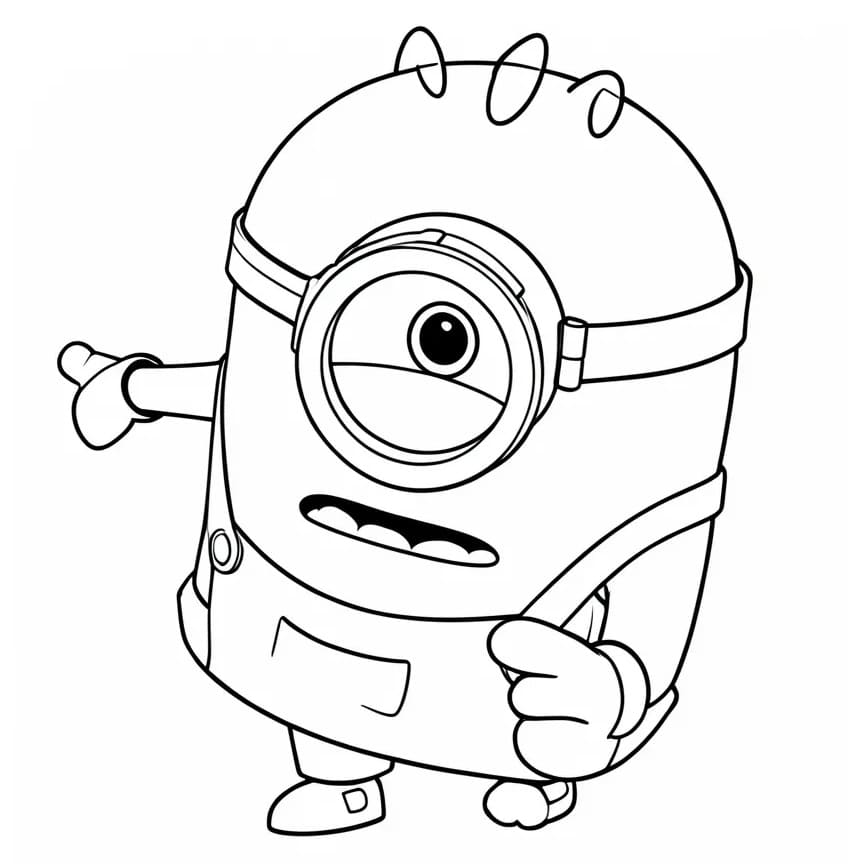 Fise de colorat cu Minionii și monștrii (7)