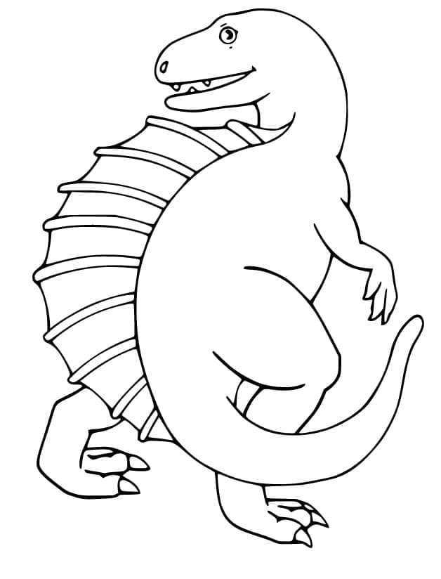Fise de colorat cu Planșă gratuită cu Spinosaurus