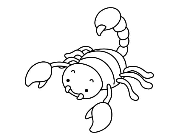 Fise de colorat cu Scorpion gratuit în format imprimabil