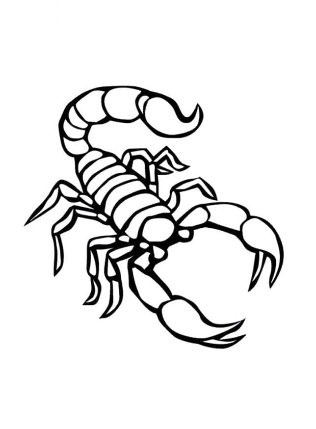 Fise de colorat cu Scorpion gratuit pentru copii