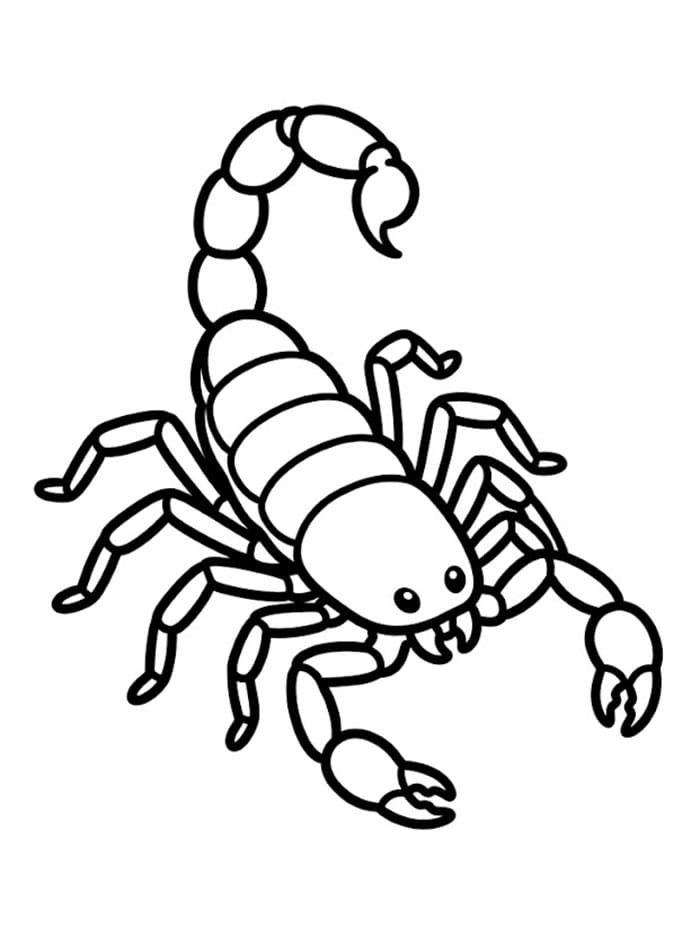 Fise de colorat cu Scorpion gratuit pentru imprimare